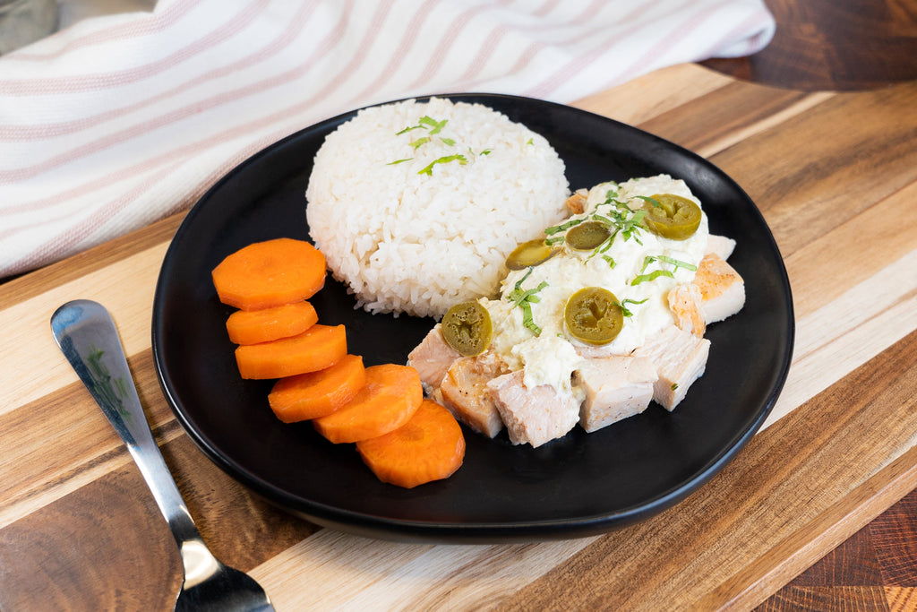 Jalapeno Cream Cheese Chicken with Jasmine Rice